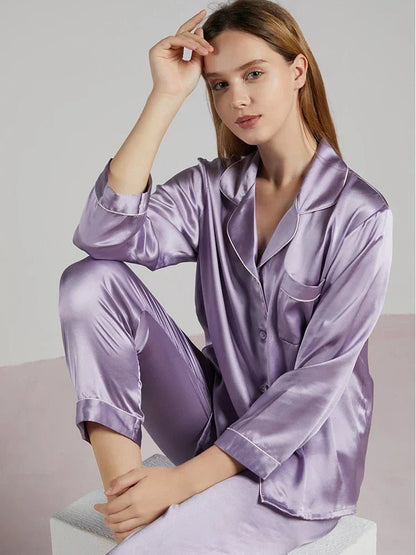 Women’s Pyjama in 100% Silk for Breathable, Temperature-Regulating Sleep - The Southern AtelierSKU_1786565855006_525
