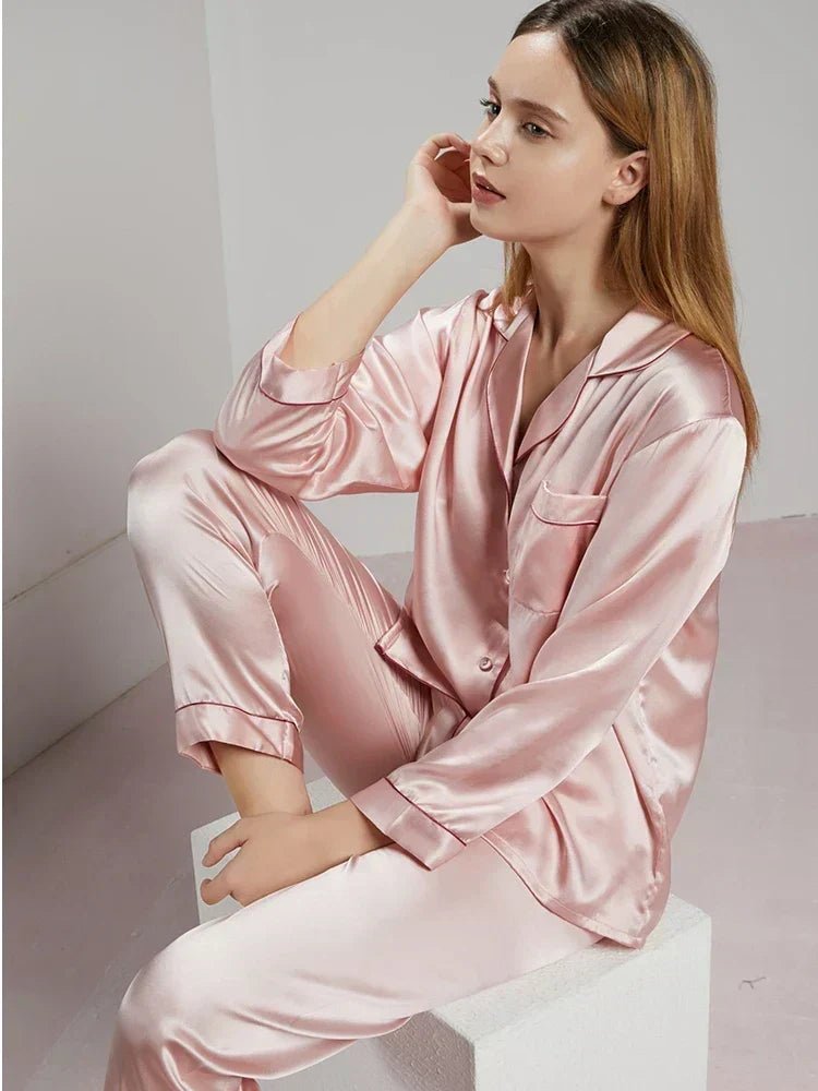 Women’s Pyjama in 100% Silk for Breathable, Temperature-Regulating Sleep - The Southern AtelierSKU_1786565855006_525