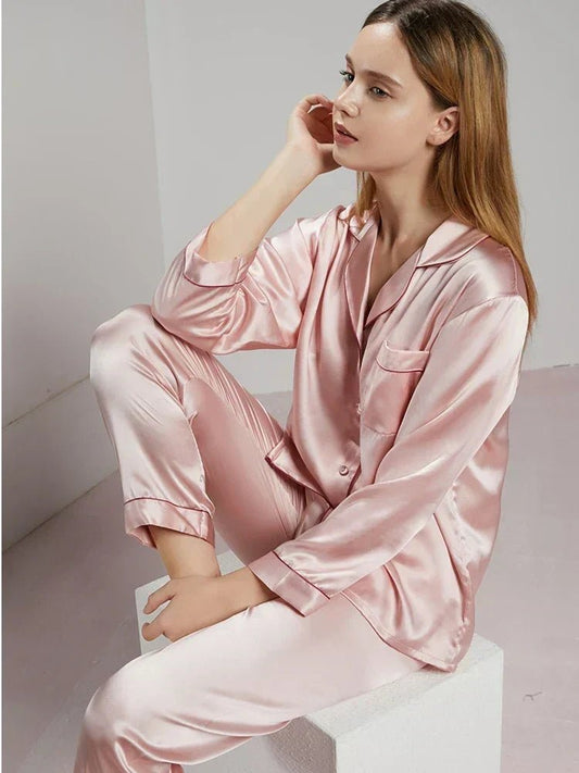 Women’s Pyjama in 100% Silk for Breathable, Temperature-Regulating Sleep - The Southern AtelierSKU_1786565855006_525