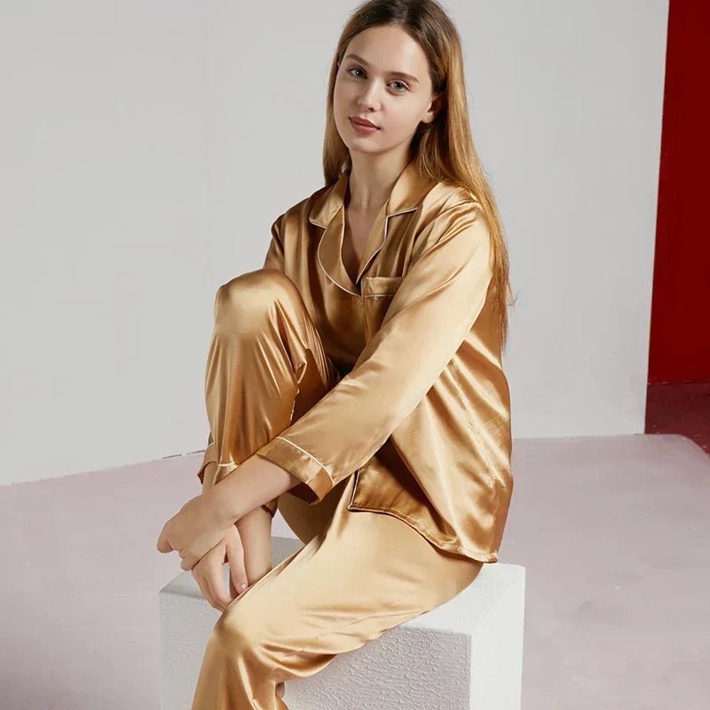 Women’s Pyjama in 100% Silk for Breathable, Temperature-Regulating Sleep - The Southern AtelierSKU_1786565855006_525