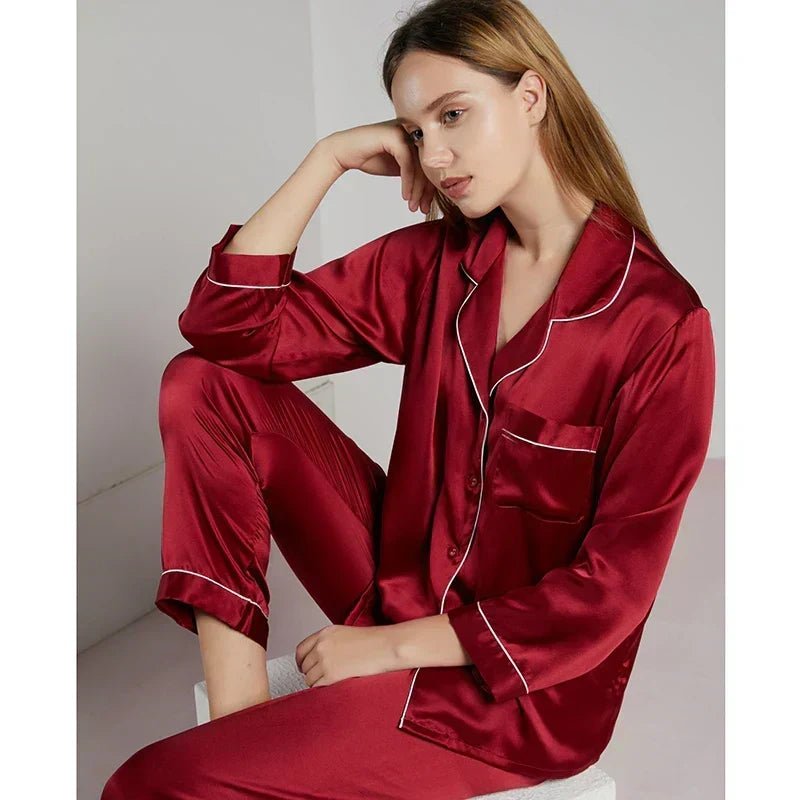 Women’s Pyjama in 100% Silk for Breathable, Temperature-Regulating Sleep - The Southern AtelierSKU_1786565855006_610