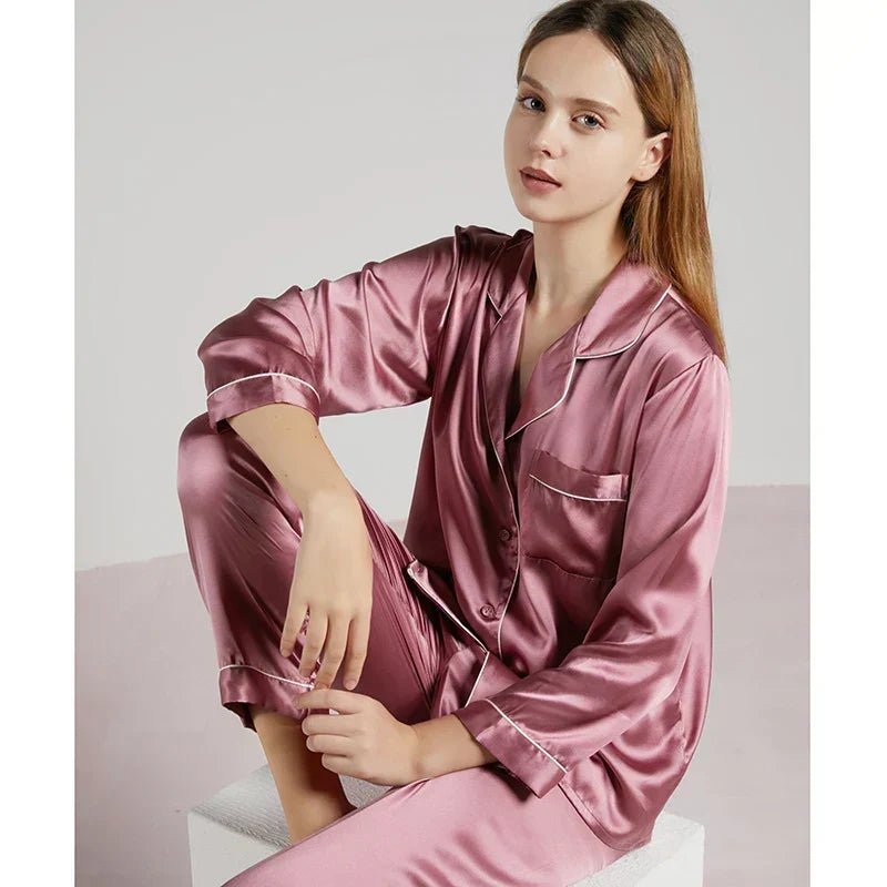Women’s Pyjama in 100% Silk for Breathable, Temperature-Regulating Sleep - The Southern AtelierSKU_1786565855006_667