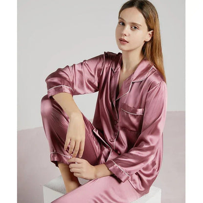 Women’s Pyjama in 100% Silk for Breathable, Temperature-Regulating Sleep - The Southern AtelierSKU_1786565855006_667