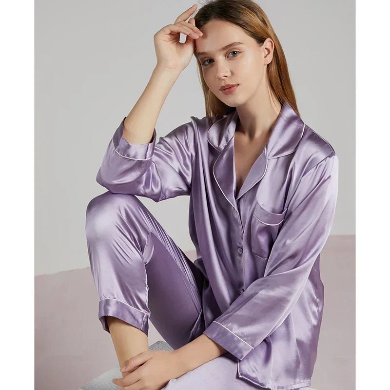 Women’s Pyjama in 100% Silk for Breathable, Temperature-Regulating Sleep - The Southern AtelierSKU_1786565855006_681